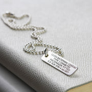 Extra Slim Silver Medical Alert Allergy Necklace