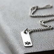 Women's Silver Medical Alert Allergy Necklace