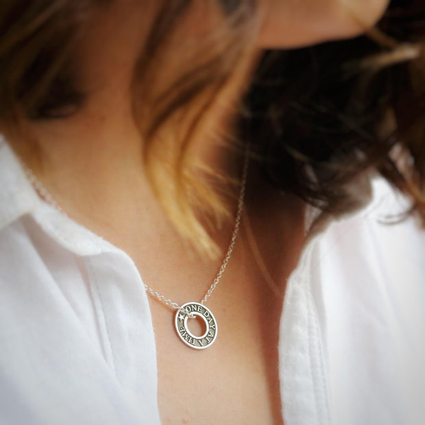 Personalised Silver Little Washer Necklace