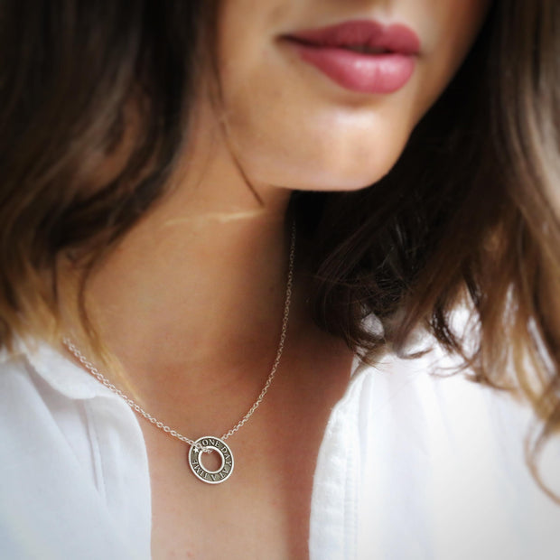 Personalised Silver Little Washer Necklace
