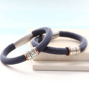 Personalised Para Copper and Silver Mens Bracelet