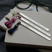 Personalised Silver Bookmark with Tassel