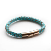 Luxury Leather and Rose Gold Bracelet