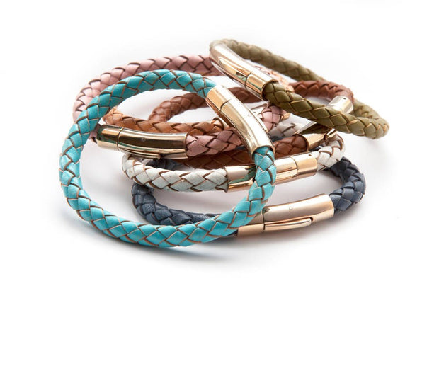 Luxury Leather and Rose Gold Bracelet
