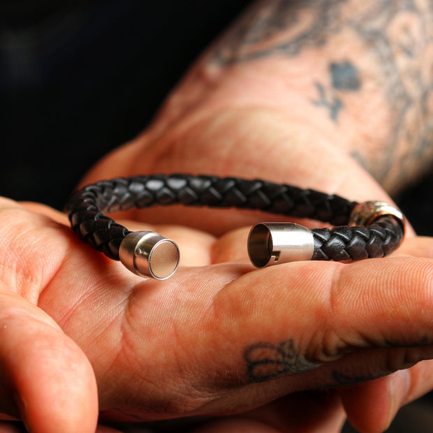Personalised Copper and Silver Men's Bracelet