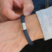 Personalised Para Copper and Silver Mens Bracelet
