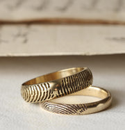 Solid Gold Fingerprint Ring
