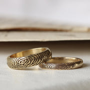 Solid Gold Fingerprint Ring