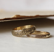 Solid Gold Fingerprint Ring