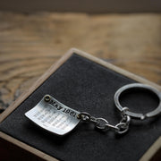 Personalised Silver Calendar Date Keyring