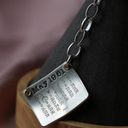 Personalised Silver Calendar Date Keyring