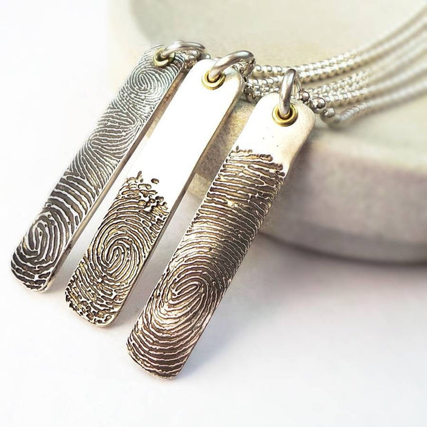 Fingerprint Ingot Pendant - Solo