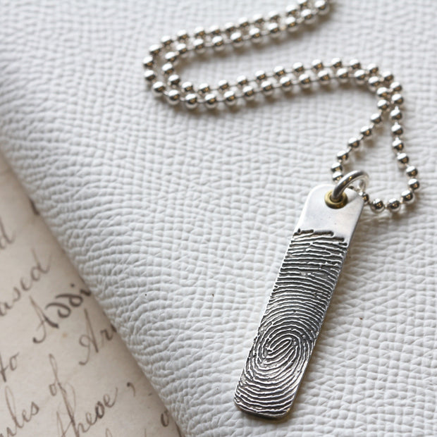 Fingerprint Ingot Pendant - Solo