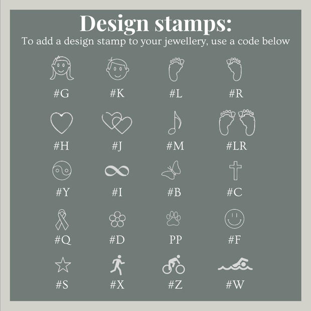 Individual Hand-stamped Silver Story Beads