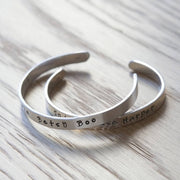 Personalised Silver Christening Cuff Bracelet