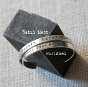 Personalised Silver Christening Cuff Bracelet