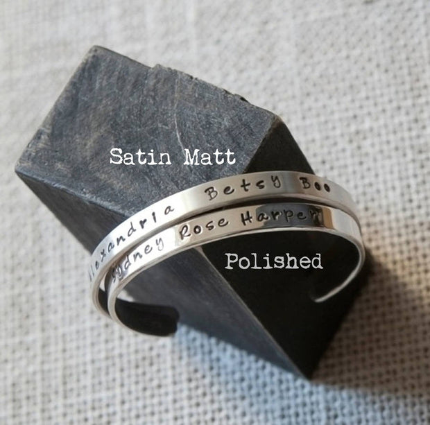Personalised Silver Christening Cuff Bracelet