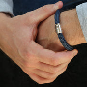 Personalised Para Copper and Silver Mens Bracelet