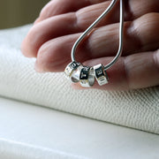 Personalised Silver Memo Necklace