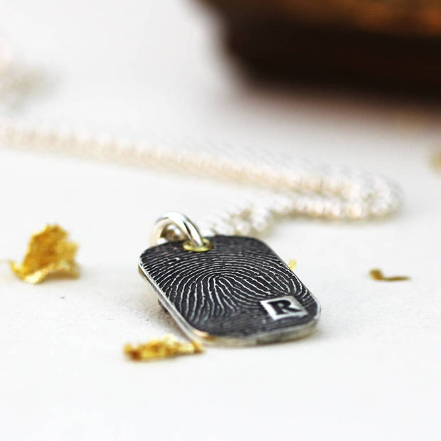 Fingerprint Dog Tag Necklace