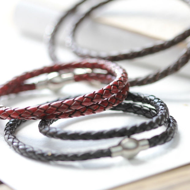 Individual Leather Story Bracelets