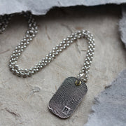 Fingerprint Dog Tag Necklace