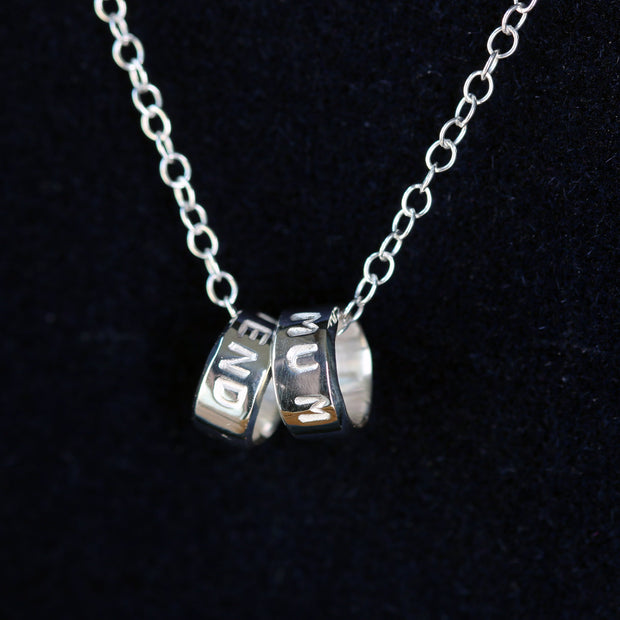 Personalised Silver Memo Necklace