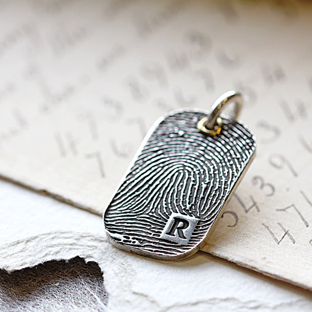 Fingerprint Dog Tag Pendant - Solo