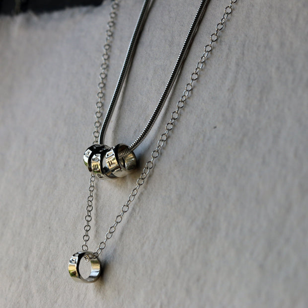 Personalised Silver Memo Necklace