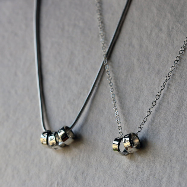 Personalised Silver Memo Necklace