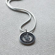Personalised Silver St Christopher Necklace