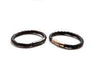 Luxury Black On Black Leather Bracelet