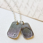 Fingerprint Dog Tag Pendant - Solo