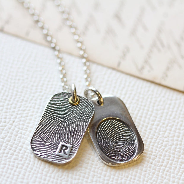 Fingerprint Dog Tag Pendant - Solo