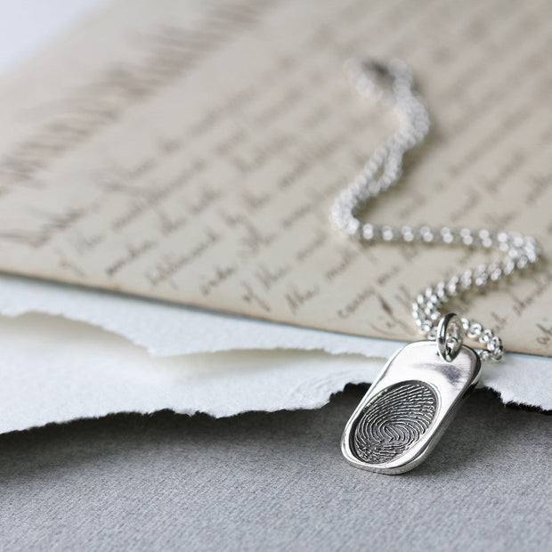 Fingerprint Dog Tag Pendant - Solo