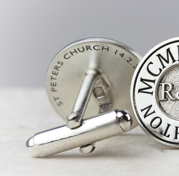 Deep Engraved Personalised Star Cufflinks