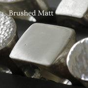 Sand Cast Silver Oval Signet Ring