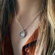 Personalised Silver St Christopher Necklace