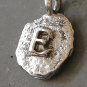 Sand Cast Silver Letter Necklace