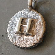 Sand Cast Silver Letter Necklace