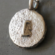 Sand Cast Silver Letter Necklace