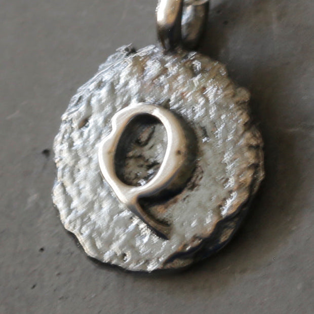 Sand Cast Silver Letter Necklace