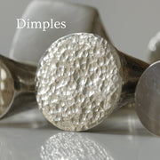 Sand Cast Silver Oval Signet Ring