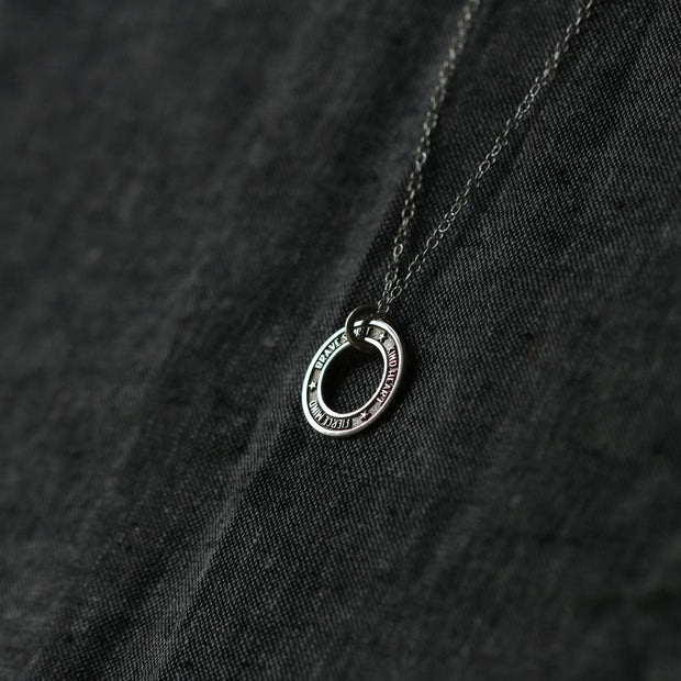 Women's Personalised Silver Washer Necklace