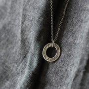 Women's Personalised Silver Washer Necklace