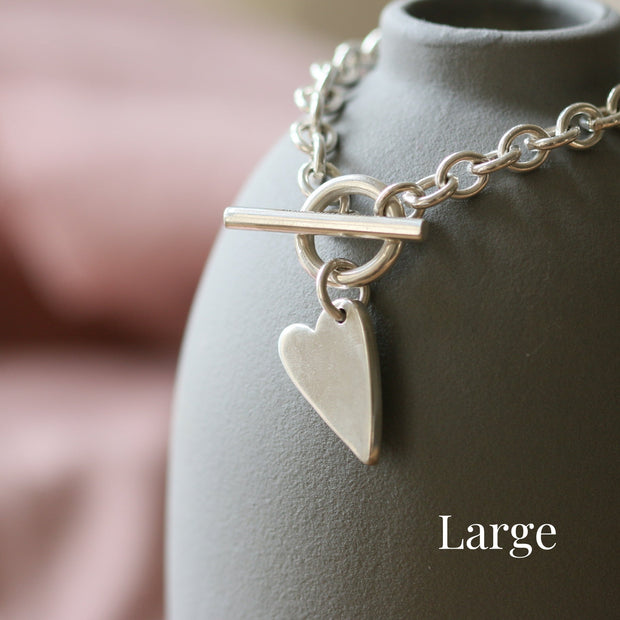Heart T-Bar Necklace