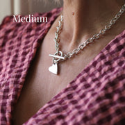 Heart T-Bar Necklace