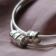 Personalised Silver Memo Bangle