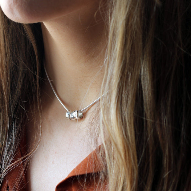 Personalised Silver Memo Necklace