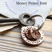 You Belong To Me Copper Personalised Keyring